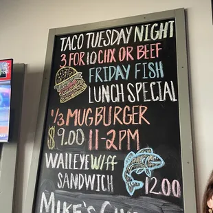 menu, pancakes
