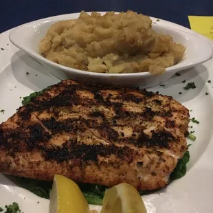 Salmon and Lobster mashed potatoes