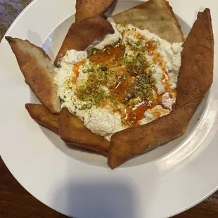 Whipped hot honey feta dip