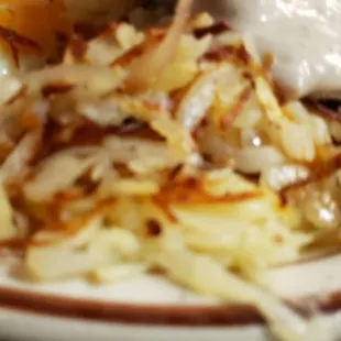 Hash browns with added onions