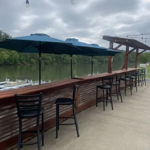 Outdoor waterfront bar and dining...