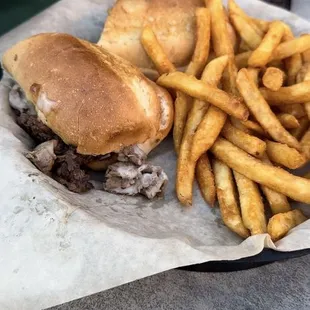 French dip and fries