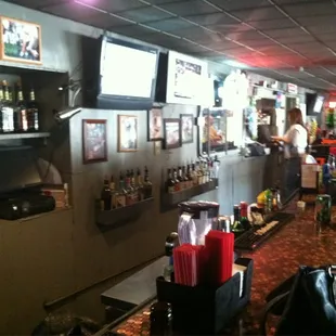 Looking up the bar