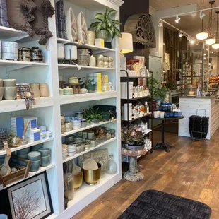 a wide view of a store