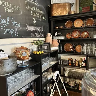 a blackboard with a menu on it