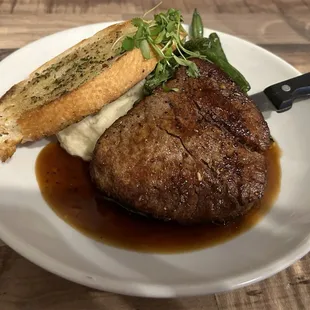 My filet was perfectly prepared and melts in your mouth...