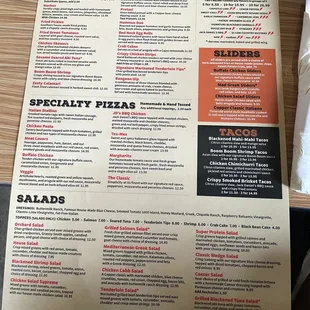 Nov 2022 Menu - Front Side