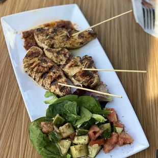 Chicken skewer appetizer