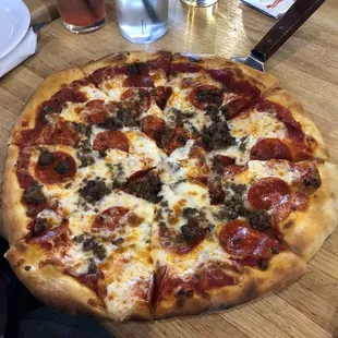 Make Build your own pizza (12" or 18") - Pepperoni &amp; Ground Beef