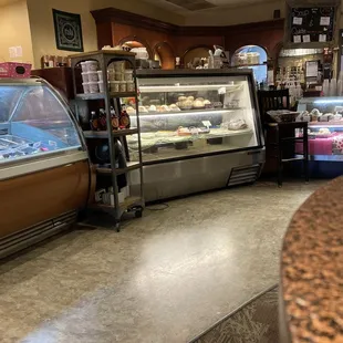 Showcasing their treats. To the right is where you order.