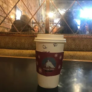 Carmel latte w/ almond milk