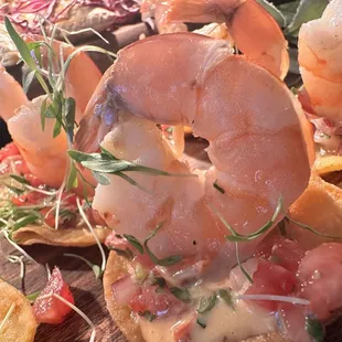 Chipotle shrimp tostada