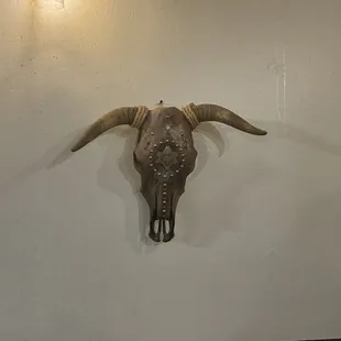 Decorated cow skull