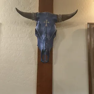 Decorated cow skull