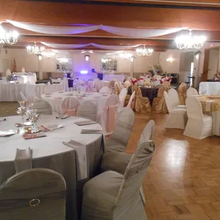 Our Ballroom can accommodate up to 400 guests with a large dance floor!