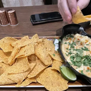 Elote corn and chips