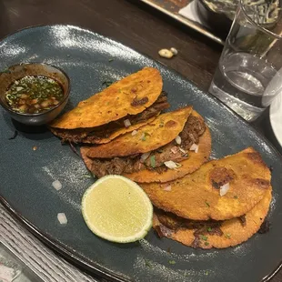 Birria Tacos. These were very good and the dipping sauce was amazing. Had to ask for a second to eat all the tacos