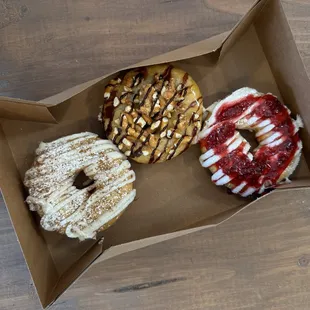 L-R: French Toast, Salty Dog, Celebration Donut