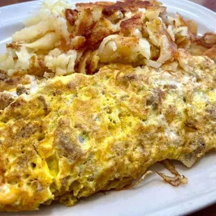 Sausage and Cheddar Omelette
