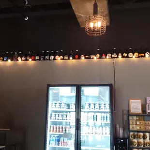 growlers along the wall top