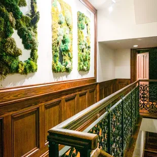 Walk upstairs to the dining area.