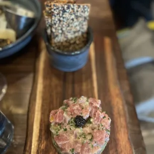Tuna tartare and caviar