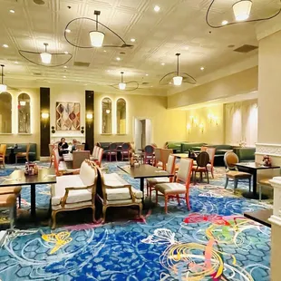 a brightly colored restaurant