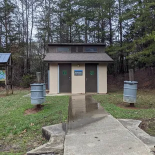 Public restrooms at Copperhead Island park, Charlotte