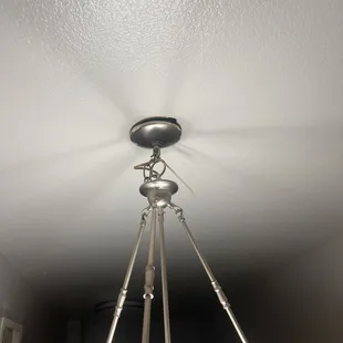 Unsecured light fixture