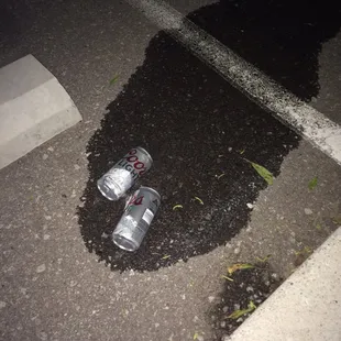 Beer cans all over the parking lot... The moment you walk out to the parking lot you can smell nothing but beer. Simply terrible