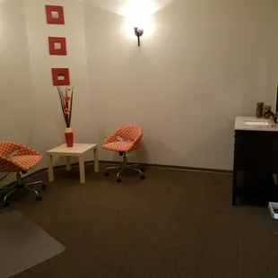 Sink and vanity in office!