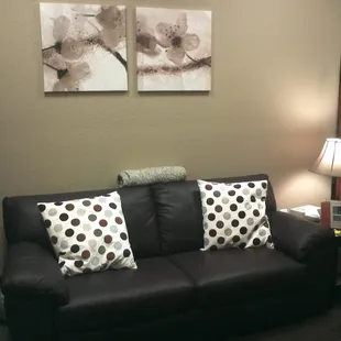 Same office,  opposite wall.