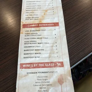 Discussing drink menu