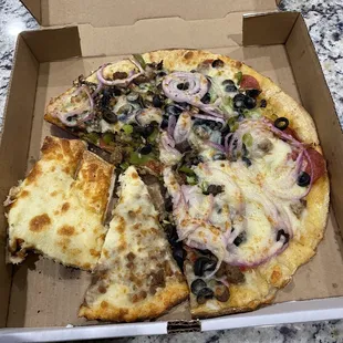 pizza, food
