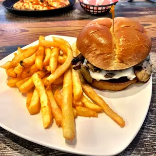 1946 Mushroom Swiss Burger