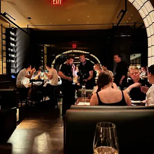 Filming in the restaurant! Very cool