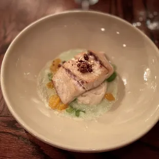 Third course - perfectly cooked trout