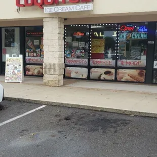 the front of the restaurant