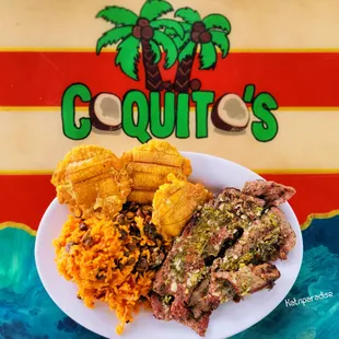 It felt like in #puertorico! I had #Churrasco with #gandulerice and #tostones. Muy #delicioso