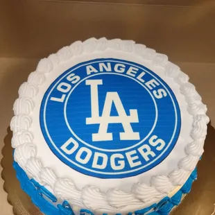 Custom order: Photo Cake - LA Dodgers