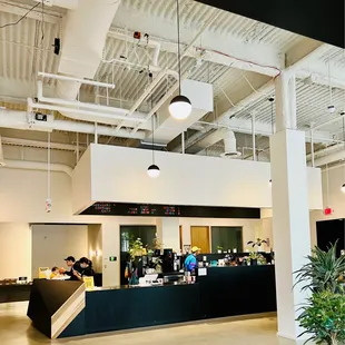 the interior of a coffee shop