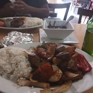 a plate of food on a table