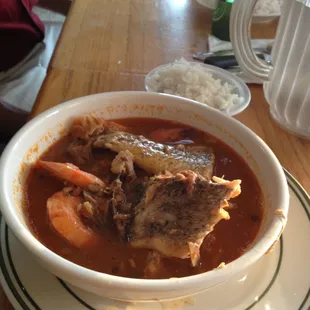Sopa de marisco/ seafood soup! Just like moms!