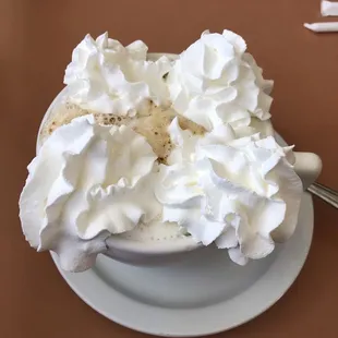 The Irish Latte. They offered whipped cream it&apos;s too much. Imma just scoop most of it off and enjoy the coffee as is.
