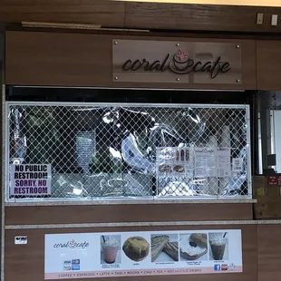 the front of the restaurant