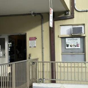 Entrance from parking lot