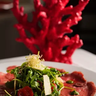 a plate of food on a table