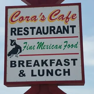 a sign for a restaurant