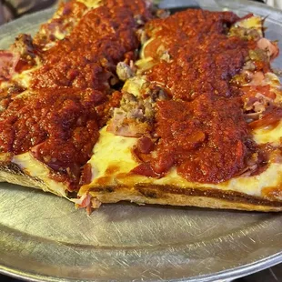 Meat lovers pizza
