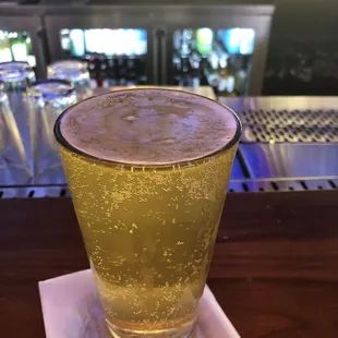 New Bartender Tyler creating the best pour!  Well done Son!